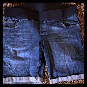 Maternity jean shorts